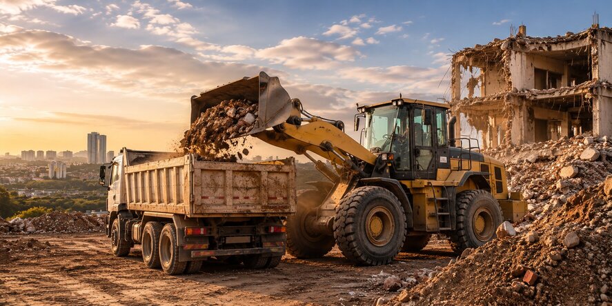 Rolo compactador trabalhando em terraplenagem em Campinas